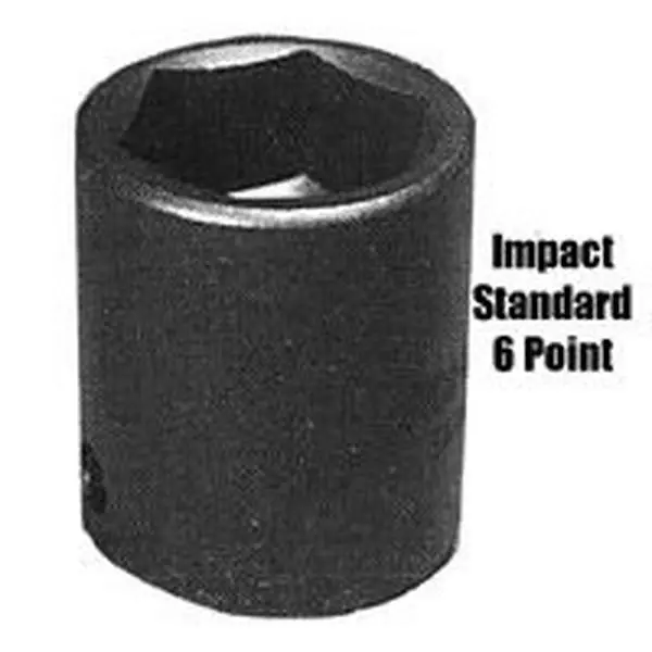Sunex SUN582 1 inch Drive 6-Point Standard Chrome Moly Impact Socket - 2-9/16 inch, Radius Corner Design, Prevents Rounding, Solid Durability for Rusted Fasteners