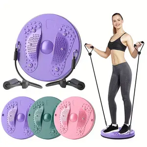 Household Magnetic Waist-Twisting Disc with Resistance Bands - Abdominal Control Fitness Equipment, No Power Required, Suitable for Office and Home Use, Waist Trainer, Home Gym Equipment