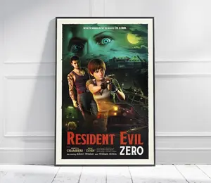 Resident Evil Zero Poster Horror Game Art Print. No frame (No Frame)