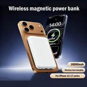 3in1 Magnetic Wireless Portable Charger 10000mAh Qi2 Certified 15W Ultra-Fast Mag/Safe Compatible for iPhone 17/16/15/14/13/12 Mini/Pro/Pro Max iPhonewatch Headphone Power Bank Mobile Power Supply