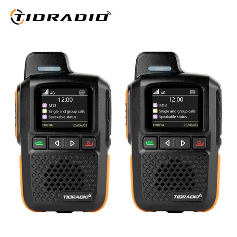 Lifetime Free TIDRADIO M13 Mini Walkie Talkie Global POC Radio 5000km Long Range with SIM Card, 2000mAh Battery, 72H Battery Life for Travel, Camping, Hiking, Road Trips, Construction Sites and Events