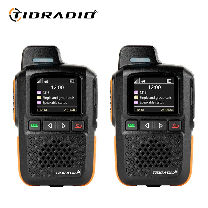 Lifetime Free TIDRADIO M13 Mini Walkie Talkie Global POC Radio 5000km Long Range with SIM Card, 2000mAh Battery, 72H Battery Life for Travel, Camping, Hiking, Road Trips, Construction Sites and Events