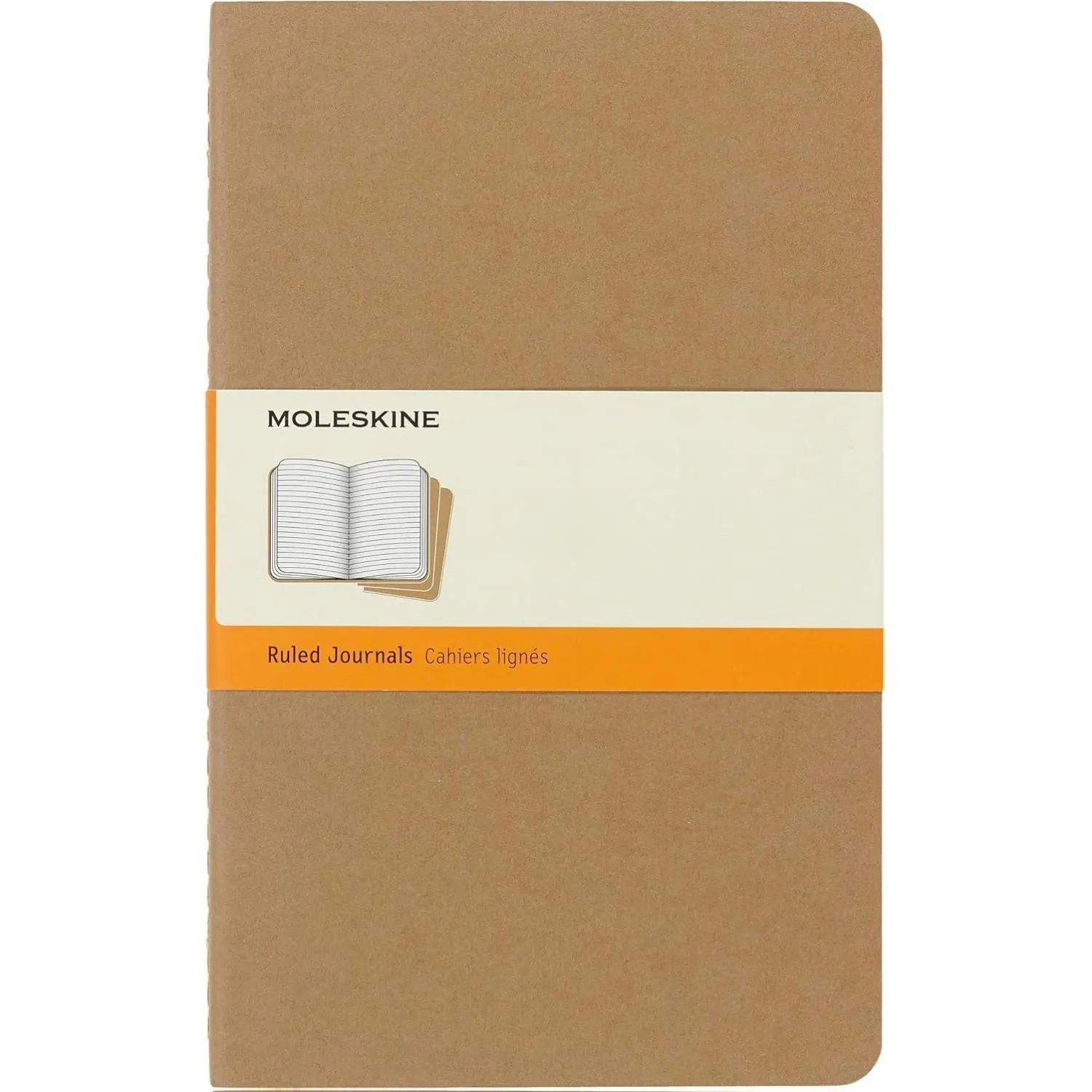 Moleskine Cahier Journal Soft Cover Large 5 x 8.25 Ruled Lined Black 80 Pages Set of 3 Flexible Heavy Duty Customizable Cardboard Cover