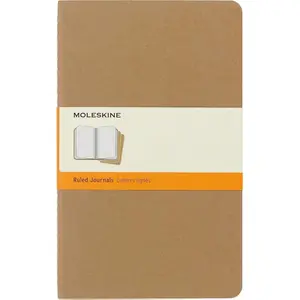 Moleskine Cahier Journal Soft Cover Large 5 x 8.25 Ruled Lined Black 80 Pages Set of 3 Flexible Heavy Duty Customizable Cardboard Cover