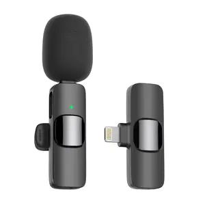Bluetooth Mini Microphone for iPhone, iPad - Wireless Lavalier Lapel Mic for Video Recording - Clip on Shirt Phone Microphones for Tiktok YouTube Interview Podcast