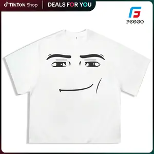 FEEGO Roblox Man Face T-Shirt, Meme Shirt, funny shirt, Gift for Gamers , Classic vintage T-shirt collection graphic tee men gifts y2k  outfits  men