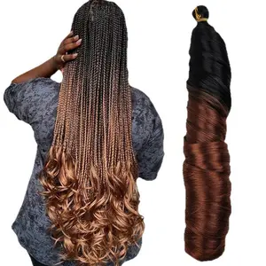 Loose Wave Crochet Braids Wig, Dreadlock Hook Hair Extensions, Synthetic Fiber French Curl Afro Spiral Large Curls, Long Curly Wigs, Hair Weave Extensions
