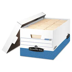 Bankers Box  Presto Maximum Strength Storage Box- Ltr 24"- 12" x 24" x 10"- WE- 12/Carton