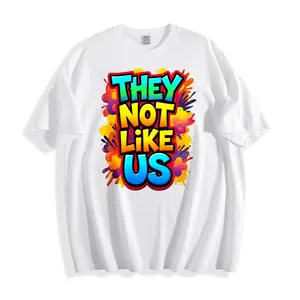 Colorful Graffiti Style Unisex T-Shirt They Not Like Us Streetwear Design Summer Casual Wear Perfect Gift For Trendy Friends And Fashion Lovers