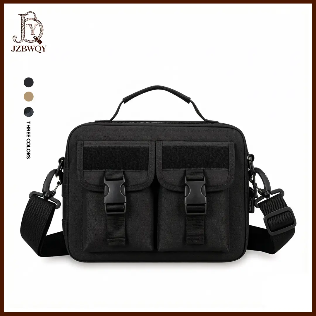 ultifunctional Tactical Messenger Bag Nylon Shoulder Briefcase Crossbody Handbag with USB Charging Port