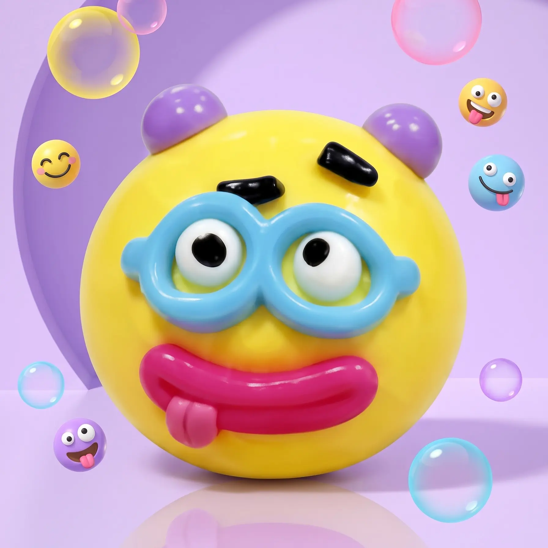 Creative Dog Face-Changing Squeeze Stress Relief Ball - TPR Soft Rubber Slime Squishy Novelty Toy for Kids, Adults (Stress & Exhaustion Relief)