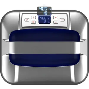 Portable Heat Press Machine, 12" x 10", for T Shirts and Hoodies,Heat Transfer for Sublimation,Vinyl,Heat Transfer Project Up to 410?(210 oC) - Blue