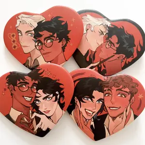 DRARRY / JEGULUS / WOLFSTAR 2.25" HEART BUTTONS