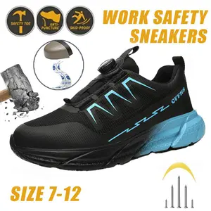 Stylish Women's Breathable Composite Toe Work Shoes Anti-Smash Anti-Puncture