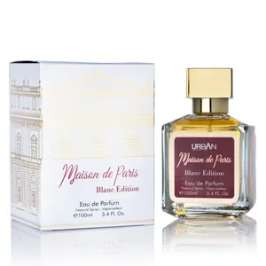 Urban Collection Maison de Paris Blanc Edition Eau De Parfum 100ml for Women Elegante Floral Woody Fragrance with Jasmine Saffron & Musk in Elegant Paper Box Edp Spray