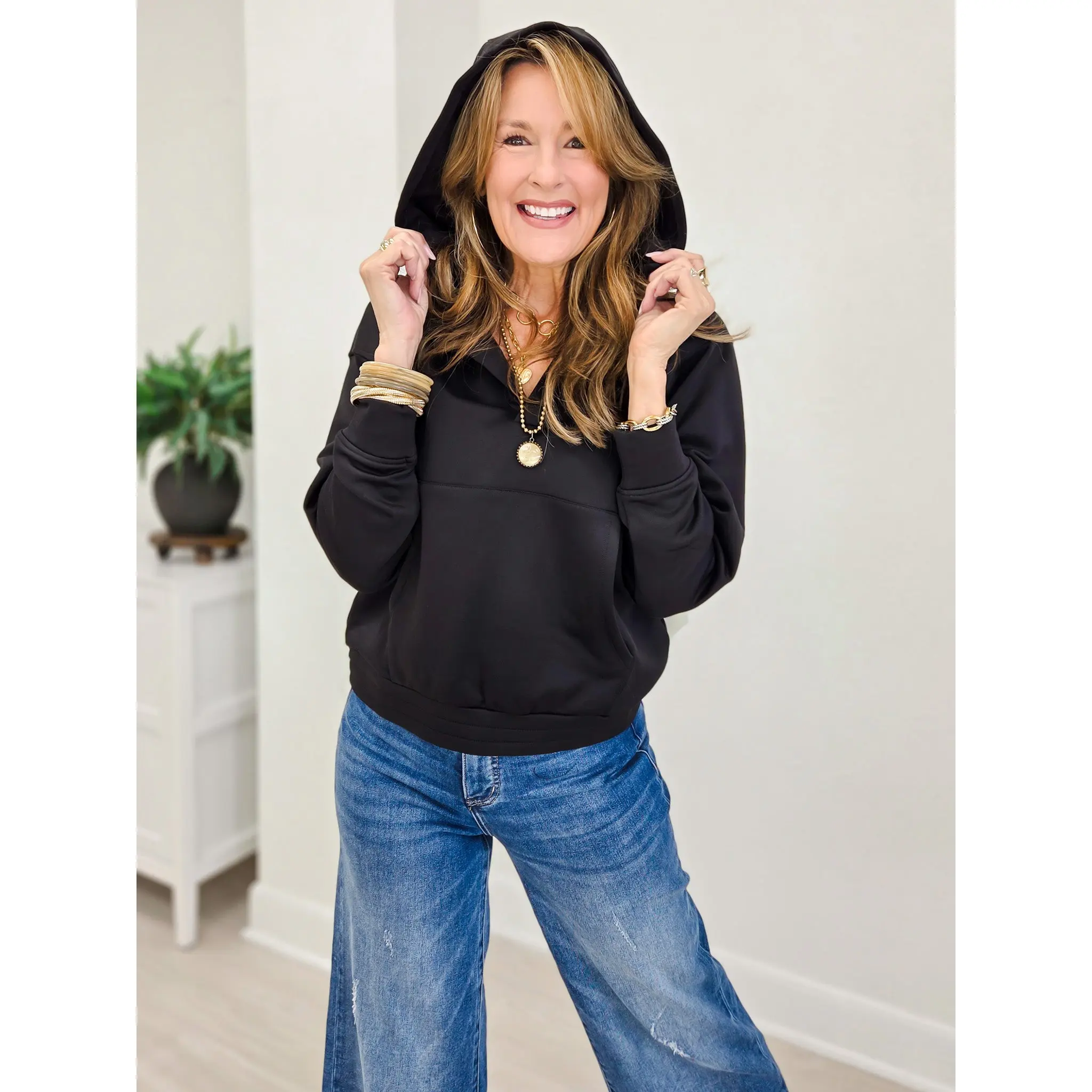 Scuba-chill Pullover Henley Hooded Top