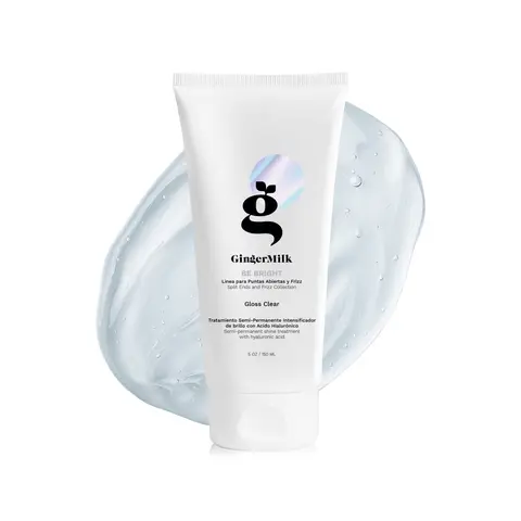 Clear Hair Gloss Treatment, Be Bright | Semi-Permanent Glaze Care with Hyaluronic Acid, Keratin & Ginger for Instant Shine & Color Revival | Ammonia-Free | 5 oz / 150 ml | Ginger Milk