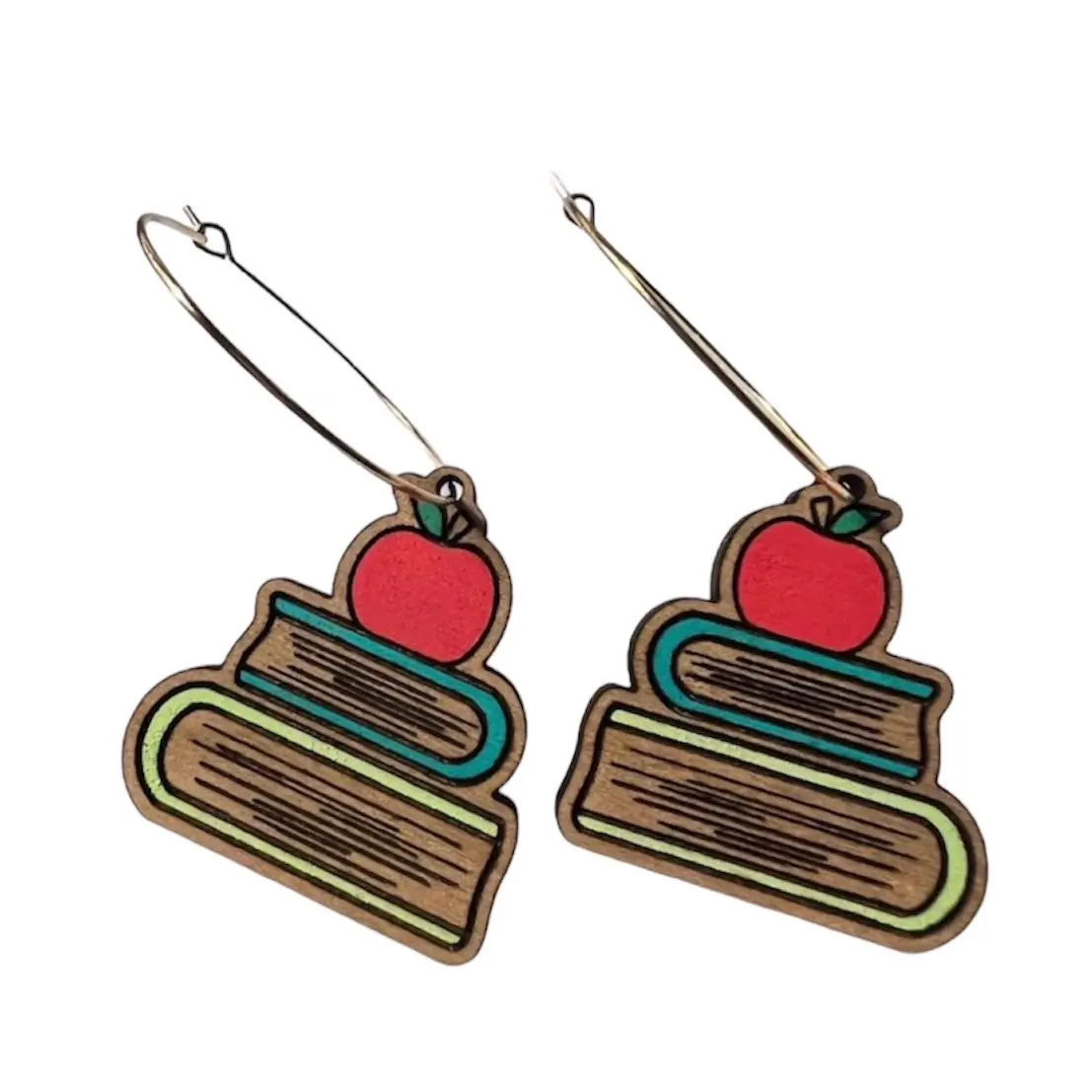 Favorite Teacher Lightweight Statement Dangle Stud Earrings