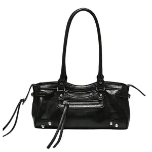 Women's Retro Y2K Handbag, Crossbody Motorcycle Multi-Pocket Leather Large Capacity Shoulder Messenger Bag Wallets Work Bag Purse 2026 Suitable for Street, Date, Party