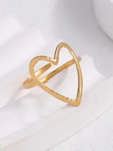 Heart Shaped Stainless Steel Ring, Fashion Accessories for Women & Men, Trendy All-match & Exquisite Jewelry for Birthday Gift