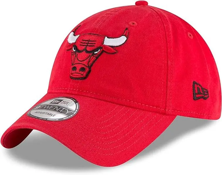 New Era 9Twenty NBA Chicago Bulls Core Classic Cap - Adjustable - Red 11416811, Nba-Style Hats, Adults