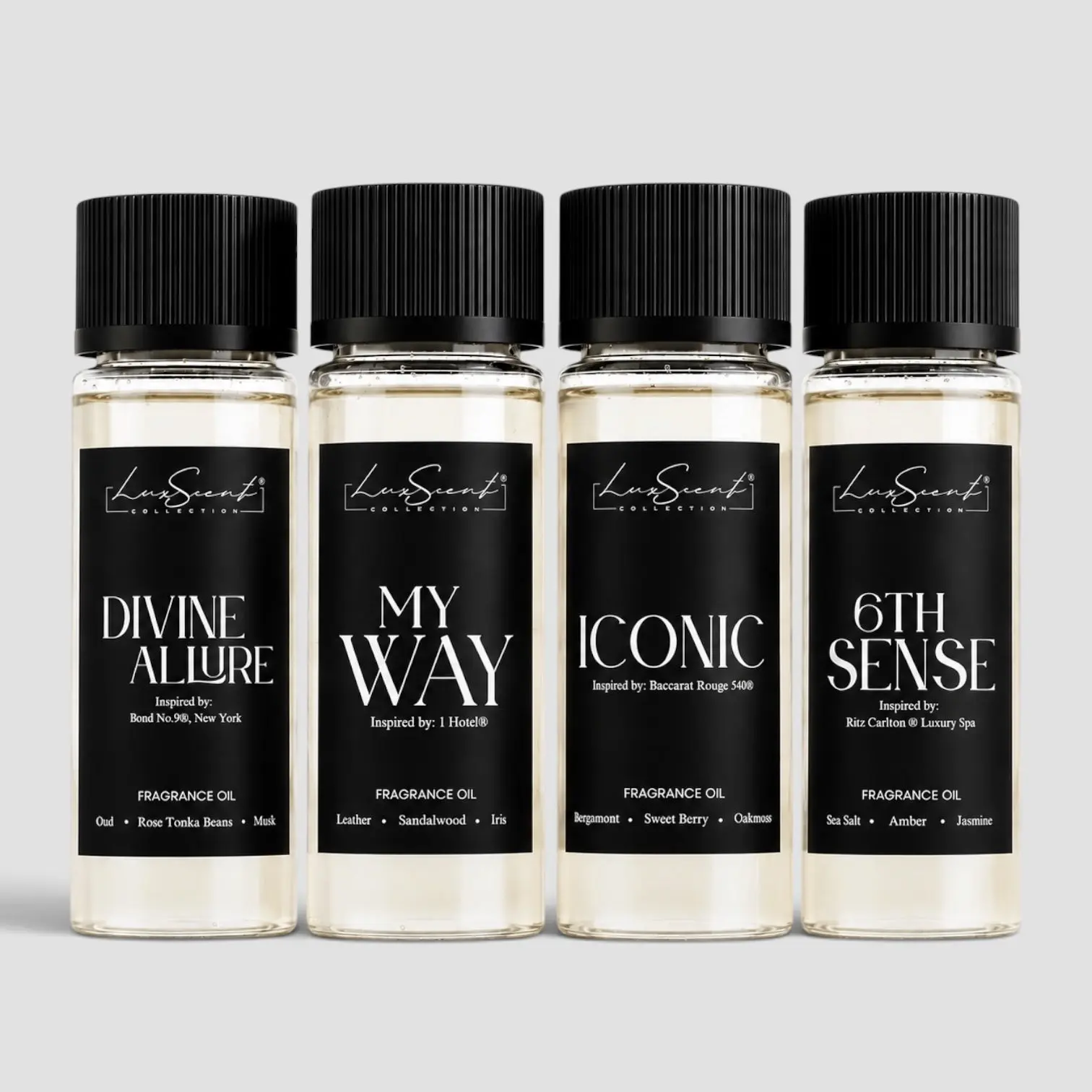 Aroma Hotel-Inspired Fragrance Oil Discovery Set – 4 Premium 50mL Home Scents for Scent Diffusers