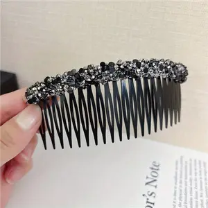 1pc Sparkling Rhinestone Hair Comb - Elegant Multi-Color Gemstone Hair Clip for Bangs & Styling, No-Scent, Ideal for All Hair Types, Hair Accessories