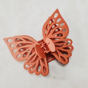 Burnt Orange Jumbo Butterfly Hair Clip