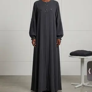 The Signature Zip-Front Pleated Abaya Turkish size 50