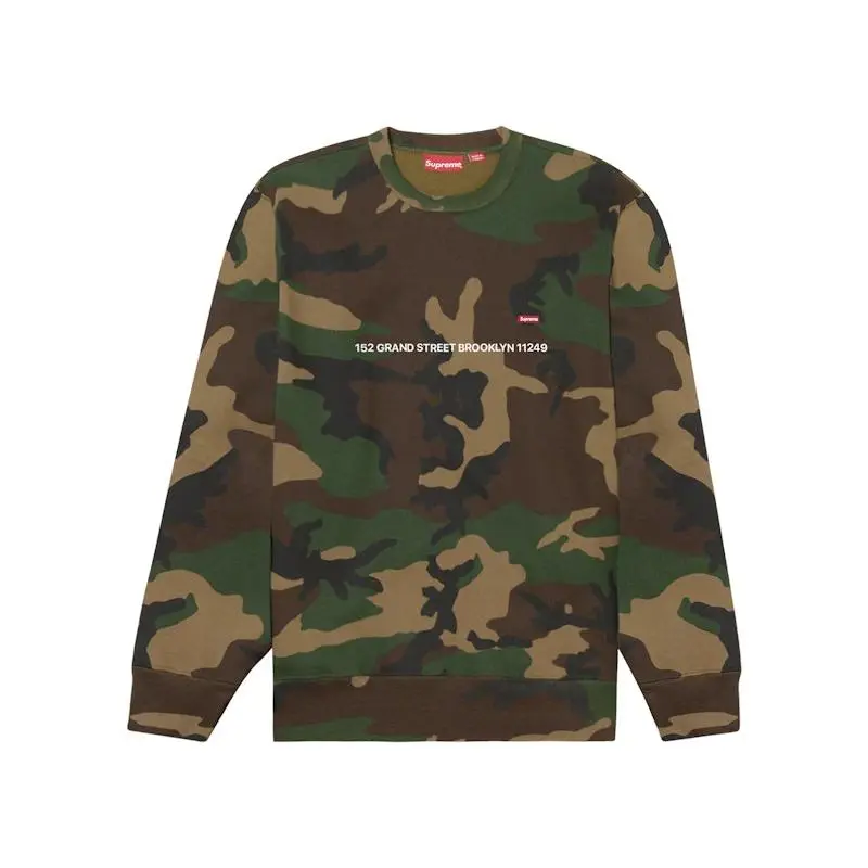 Supreme Men's Small Box Crewneck (Brooklyn Shop Exclusive) Woodland Camo, from StockX