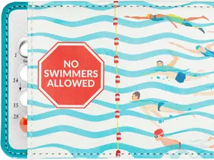 Birth Control Pill Case - Cute Birth Control Case Holder for Women - Portable Travel Organizer for Business Card, Pills, Medicine, Money (Swimmer)