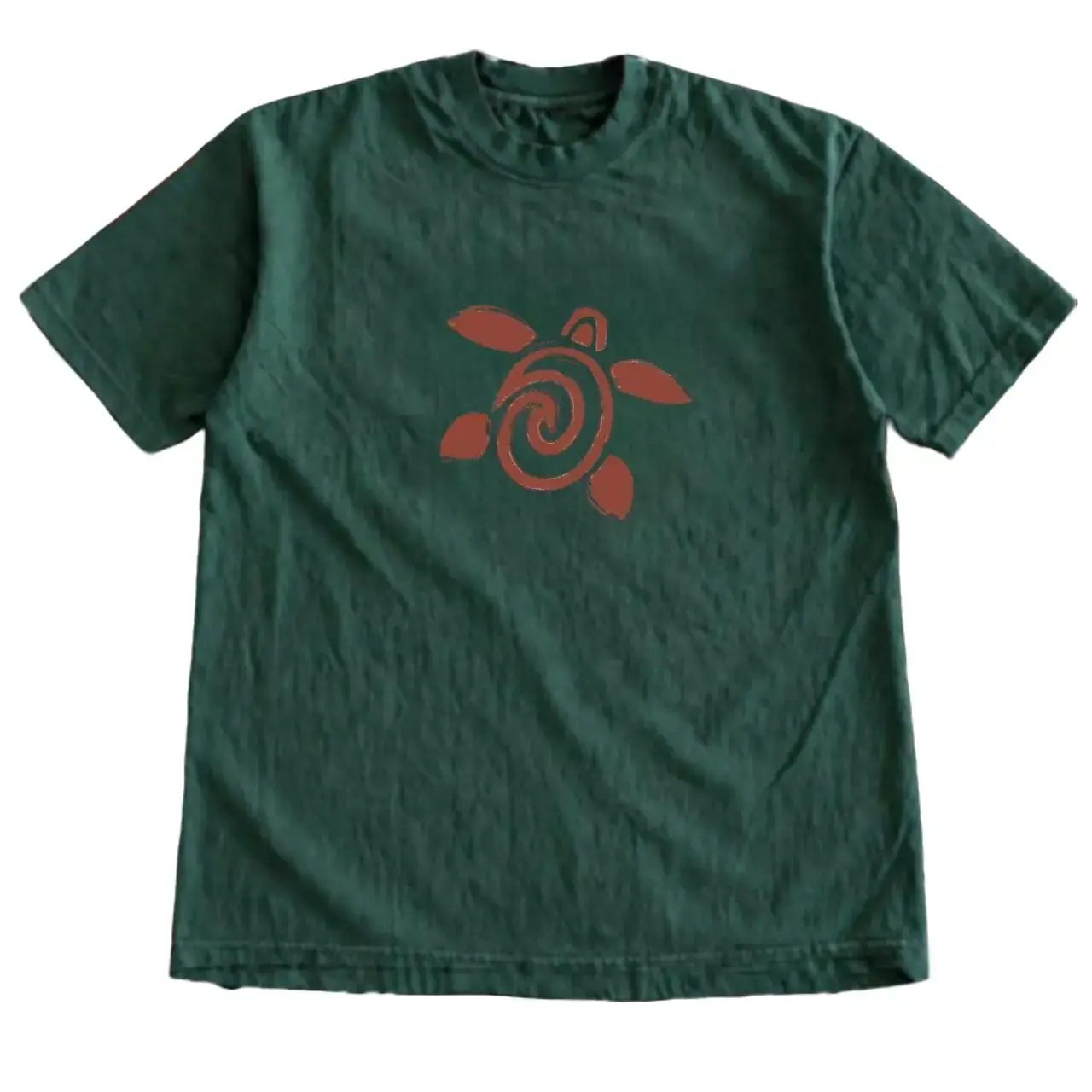 Gildan men’s forest green T-shirt, turtle graphic tee, Retro Minimalist Sea Turtle Graphic T-Shirt