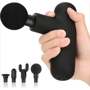 Mini Massage Gun �C Portable Deep Tissue Percussion Massager, Powerful Fascia Gun for Pain Relief, Rechargeable with 4 Attachments, High-Intensity Vibration for Back, Neck & Muscle