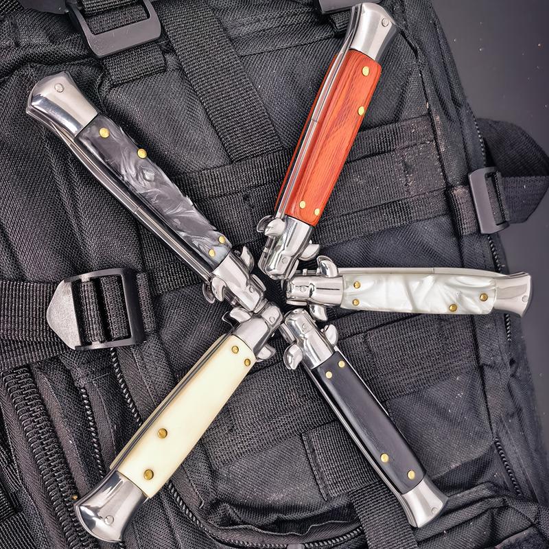 9-inch pocket knife, outdoor EDC folding knife, outdoor survival equipment, sharp blade, non slip handle, suitable for outdoor camping, fishing tools, barbecue and other purposes, holiday gifts for men and women