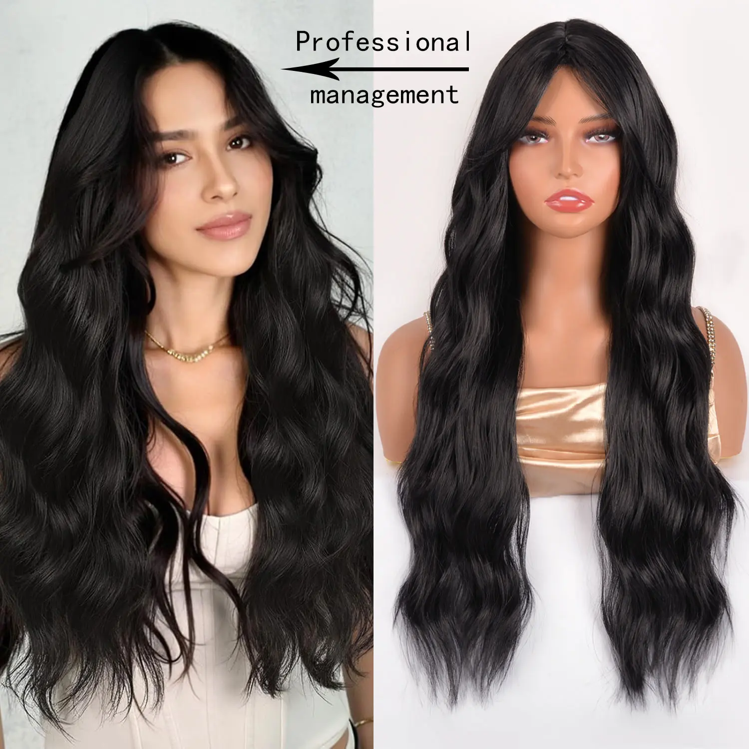 VITORISH Orange Lace Front Wigs Loose Wave 28inch Long Curly Synthetic Hair for Daily Party Use Natural Wave Middle Part Wig with Secure Fitting and High-Quality Fibers Body Wave Wig Blonde Wigs