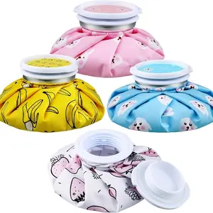 4pcs Reusable Ice Packs 5.5" Fruit Pattern for Injuries Wisdom Teeth Breastfeeding Tired Eyes PVC Material XG503837