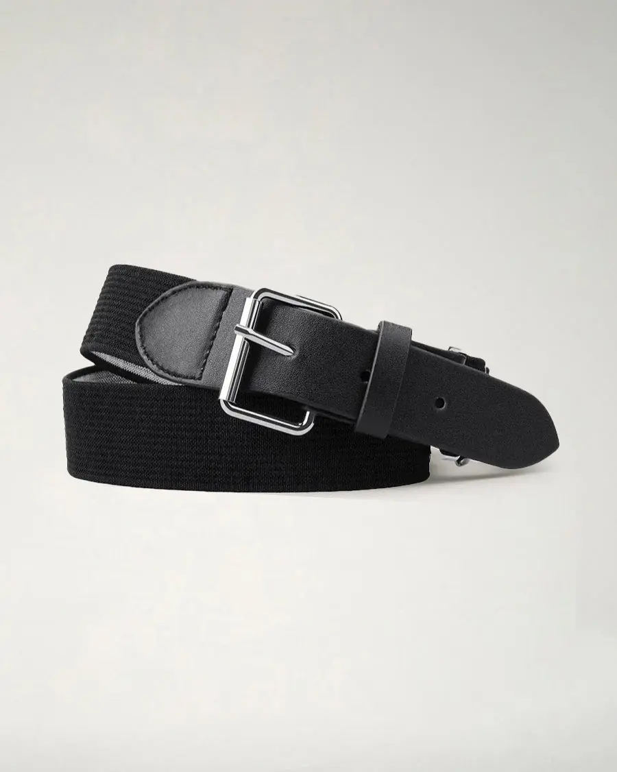 Solid Color Elastic Belt for Adults & Youth, Stretchy and Adjustable with a Stylish Design for Baseball, Softball, & Casual Wear, Belt-Shaped Men's Belts