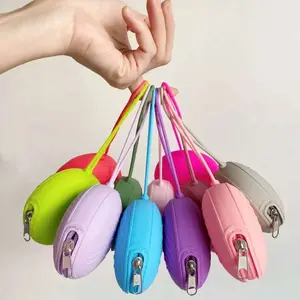Portable Silicone Storage Bag for Kids, Multifunctional Storage, Baby Pacifier Organizer, Coin Key Earphone Jewelry Holder, Foldable Eyeglasses Case, Headset Cable Pouch