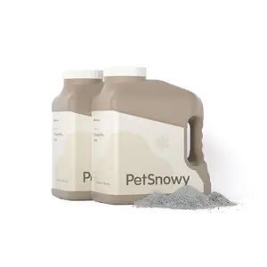 PetSnowy Clumping Cat Litter Odor Control, Litter Saving 100% Natural Clay Cat Litter Clumping, Low Dust Quick Clumping Kitty Litter, 24lbs