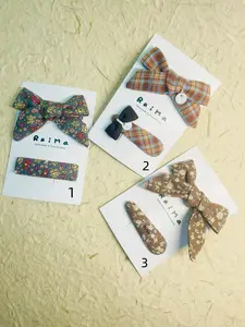 Ruima Handmade Hair Clip Set of 2 with Bow Design, Versatile Fashionable Hair Accessories for Daily Wear & Parties, Korean Style Hairpins