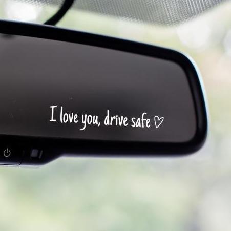3PACK I Love You Drive Safe Decal Simple Design for Safe Driving 11x2cm Windshield Sticker for Drivers & Car Enthusiasts Vehicle Exterior Decoration
