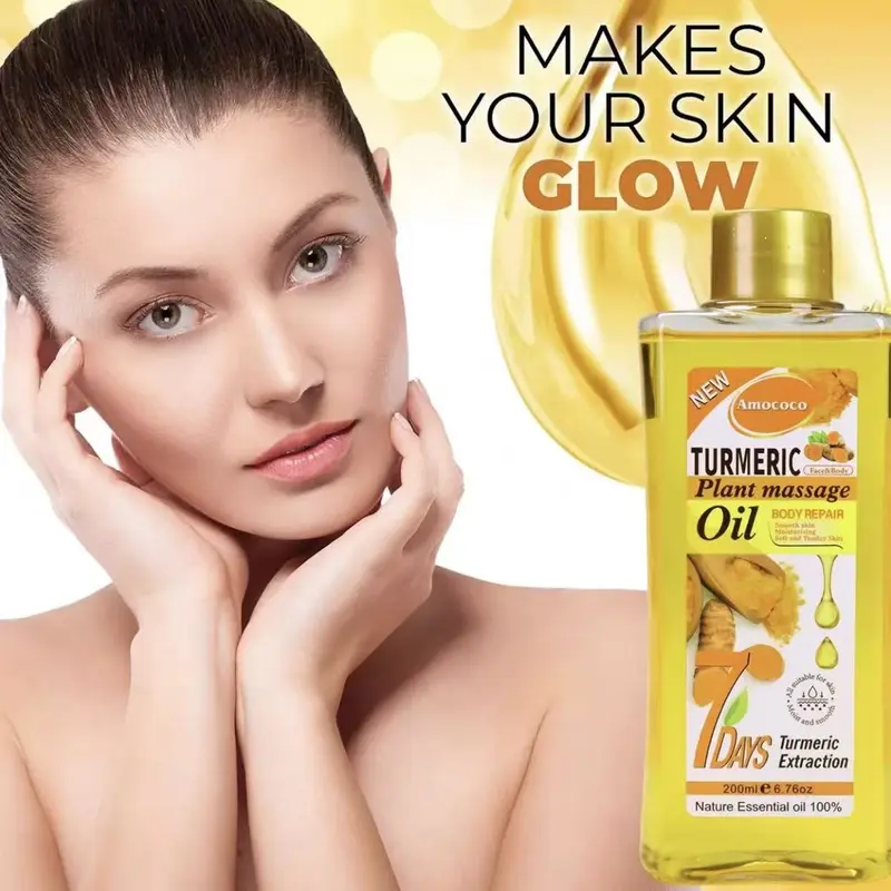 (Buy 3 get 1 girft)Turmeric Oil, Facial and Body Massage Oil, Winter Facial Moisturizing Massage Oil, Winter Body Care Oil, Top Choice for Spa Massage Oil, Suitable for All Skin Types