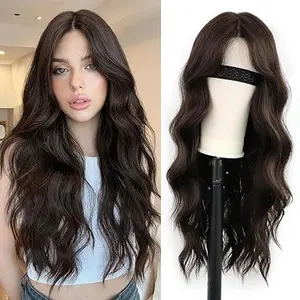 V Part Body Wave Wig 180% Density No Leave Out, Glueless Upgrade U Part Wig Beginner Friendly Easicontour Vpart Wig Ready to Go Natural Black Color 26inch