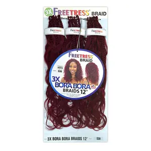 FreeTress Crochet Braids 3X Bora Bora Braids 12"