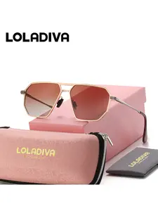 LolaDiva 1 Piece Unisex Trendy Stylish Full Frame Sunglasses Redefining Cool Geometric Frame Sunglasses UV400