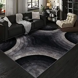 Velvet + Soft Comfort Minimalist Geometric Style Texture Pattern Printed Carpet, Home Decoration Carpet, Large Carpet for Living Room, Sofa Cushion, Entrance Doormat, Coffee Table Mat, Bedroom Carpet, Bedside Carpet