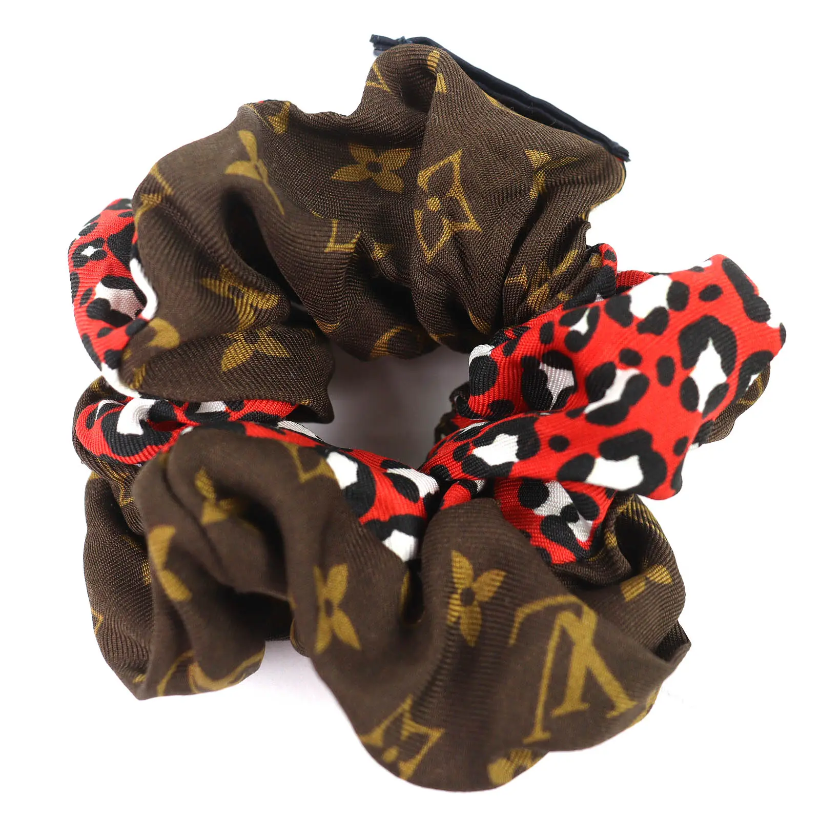 Pre-owned Louis Vuitton Silk Small Leather Goods Chou Chou Be Mindful Monogram Hair Scrunchie