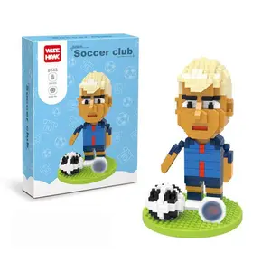 Football Player Figure Toy Soccer Building Block Model Set, Creative Decorative Display Piece, Perfect Hobby Collection Birthday Gift