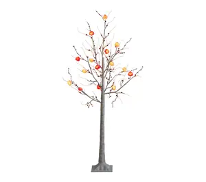 Nearly Natural 5' Pre-Lit twig tree with Heart shaped Ornament