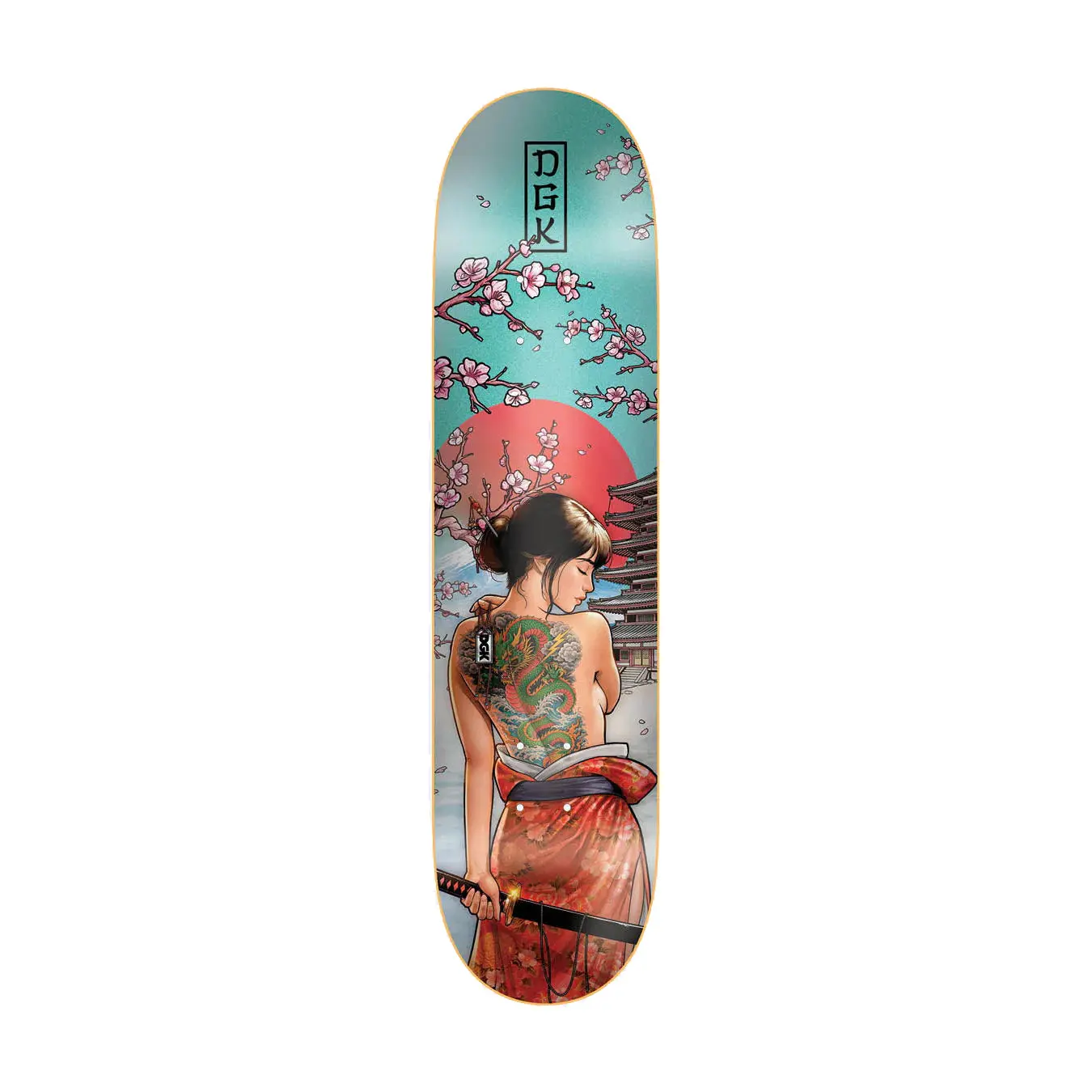 DGK Skateboard Deck Crimson Lotus 8.0" x 31.85"